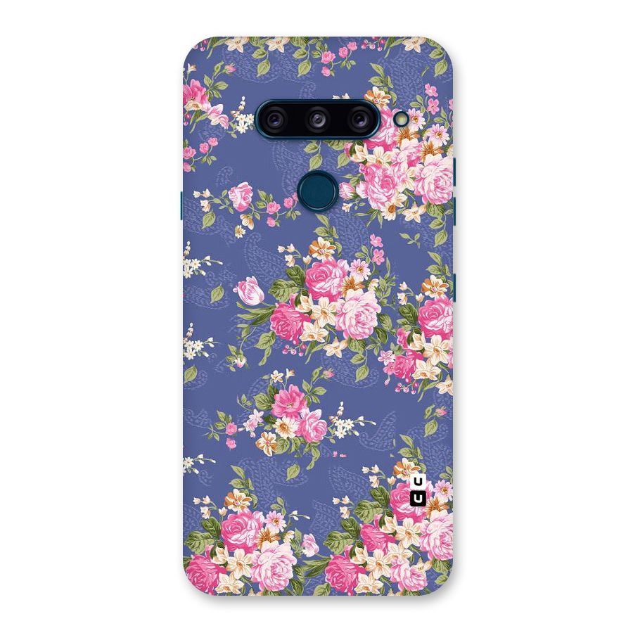Purple Pink Floral Back Case for LG  V40 ThinQ