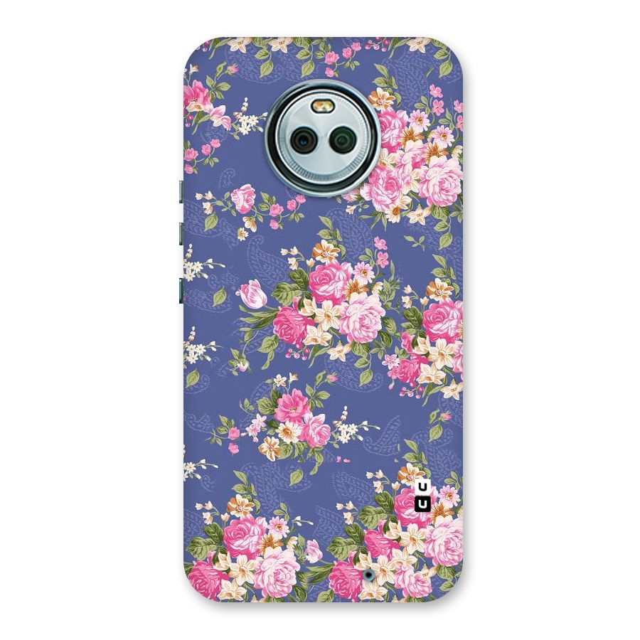 Purple Pink Floral Back Case for Moto X4