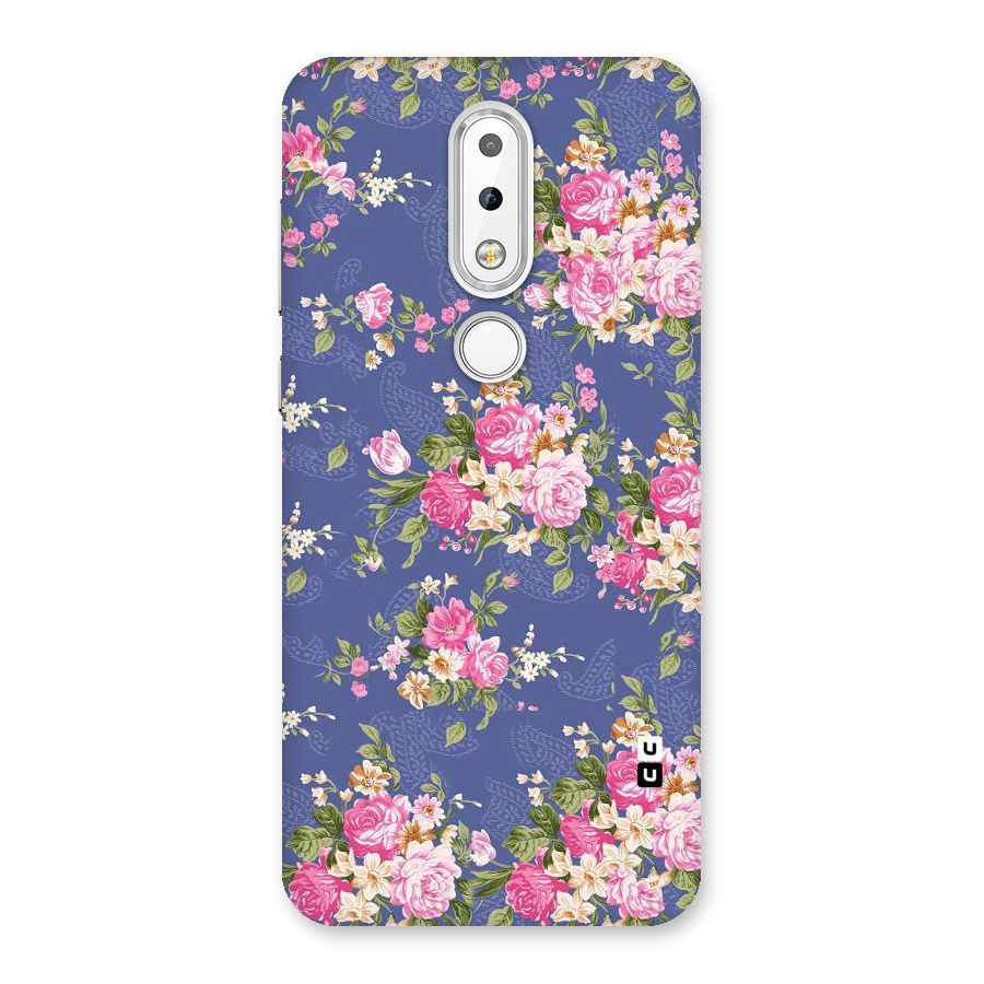 Purple Pink Floral Back Case for Nokia 6.1 Plus