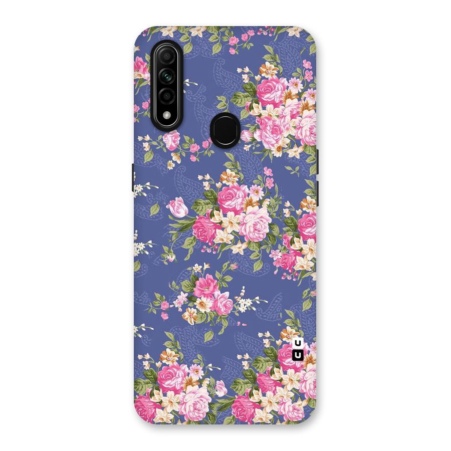Purple Pink Floral Back Case for Oppo A31