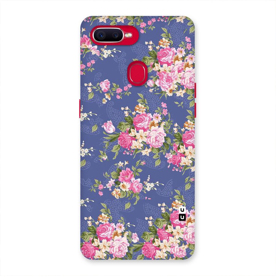 Purple Pink Floral Back Case for Oppo F9 Pro