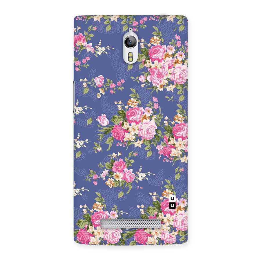 Purple Pink Floral Back Case for Oppo Find 7
