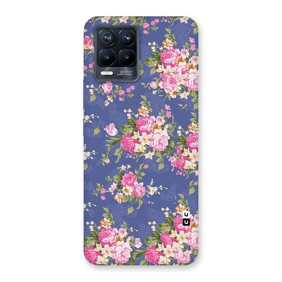 Purple Pink Floral Back Case for Realme 8 Pro