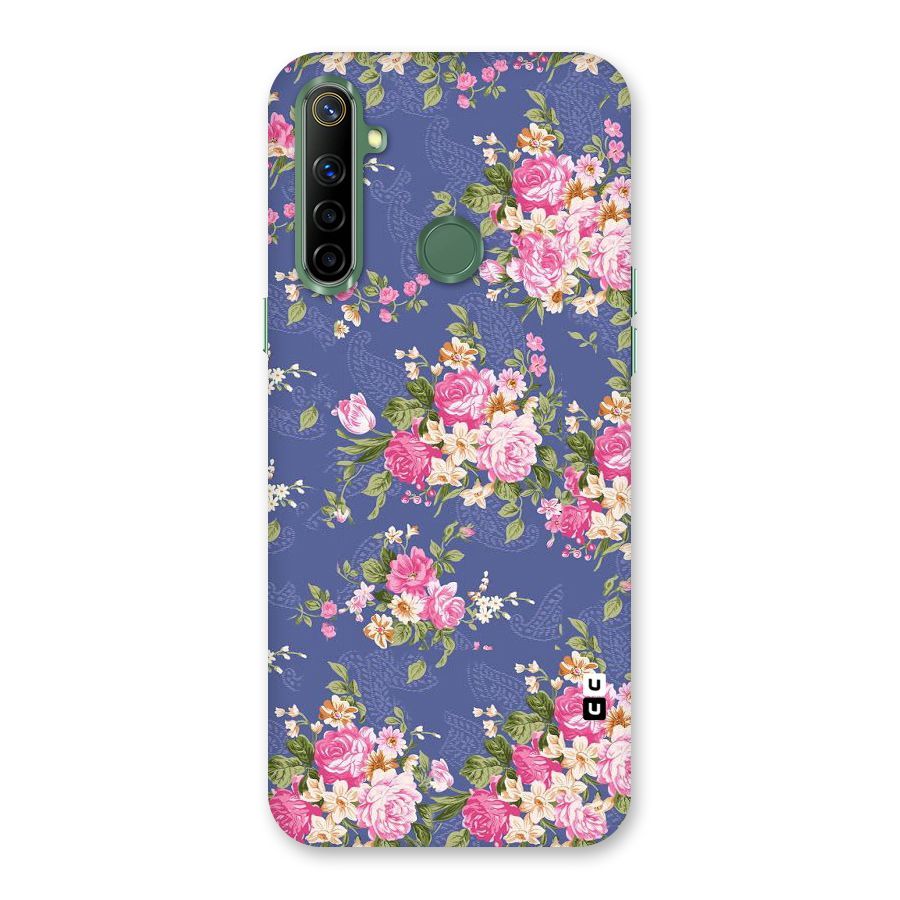 Purple Pink Floral Back Case for Realme Narzo 10