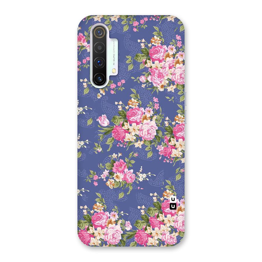 Purple Pink Floral Back Case for Realme X3