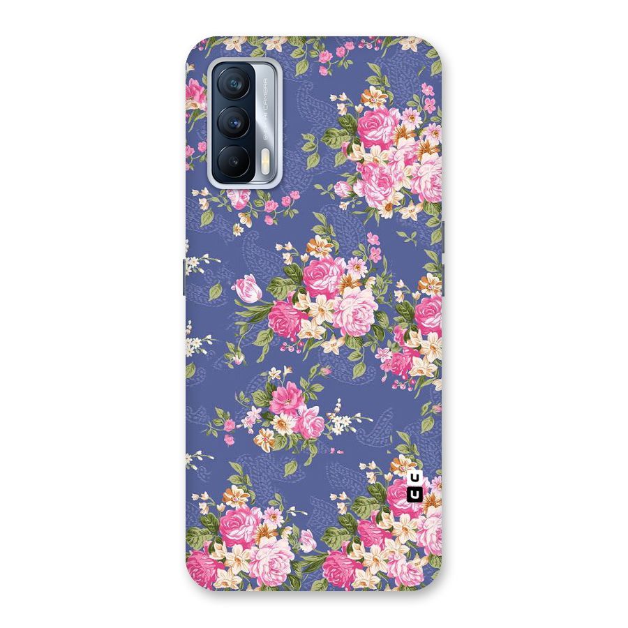 Purple Pink Floral Back Case for Realme X7