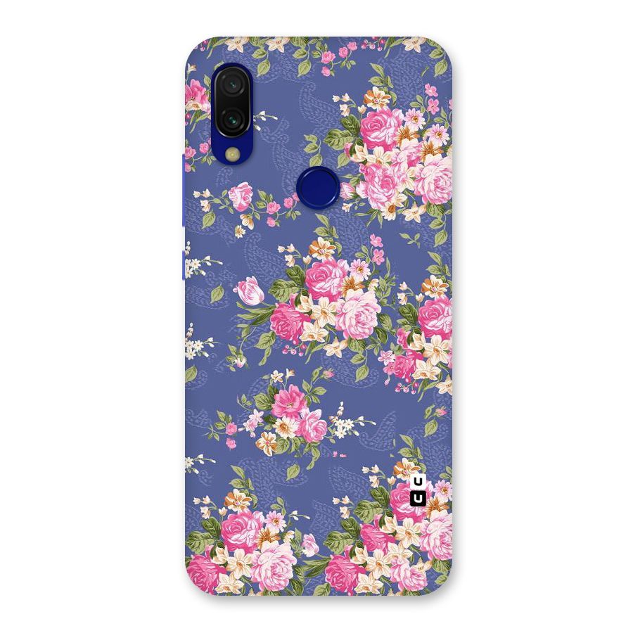 Purple Pink Floral Back Case for Redmi 7