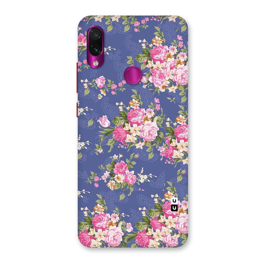 Purple Pink Floral Back Case for Redmi Note 7 Pro
