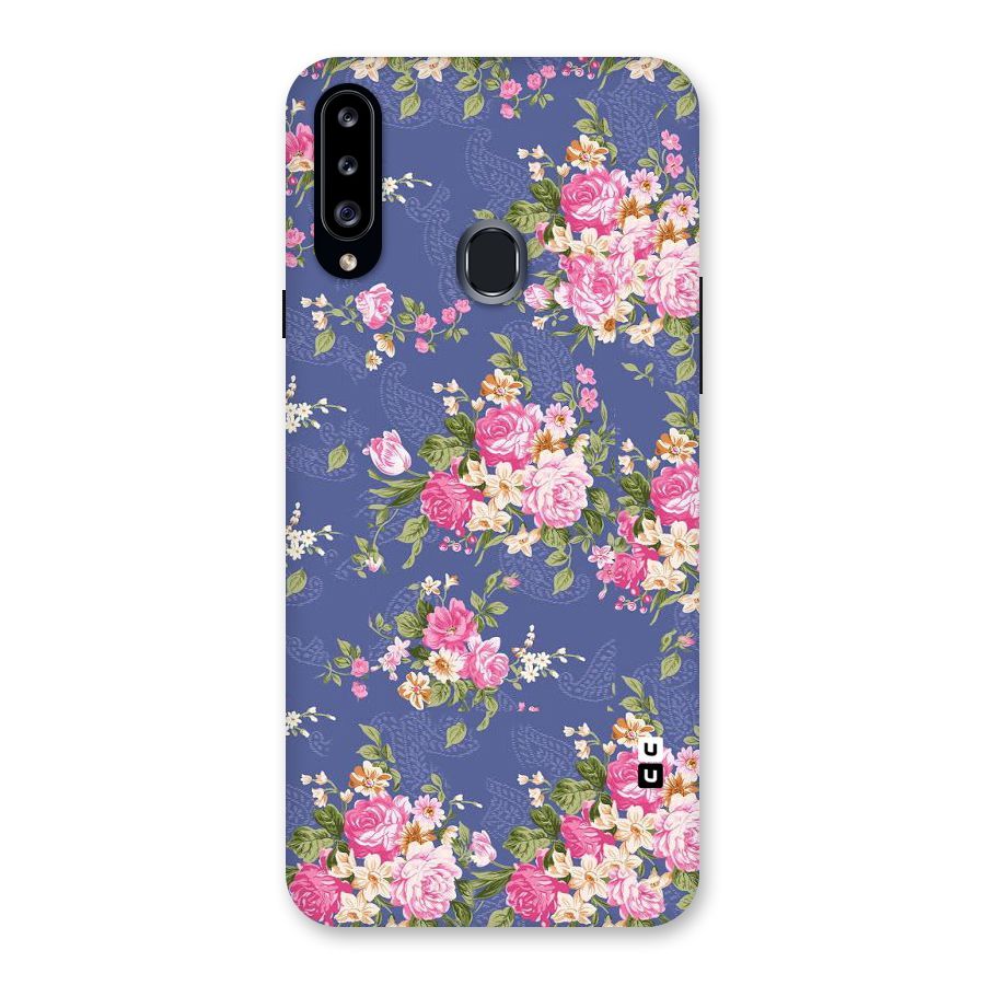 Purple Pink Floral Back Case for Samsung Galaxy A20s