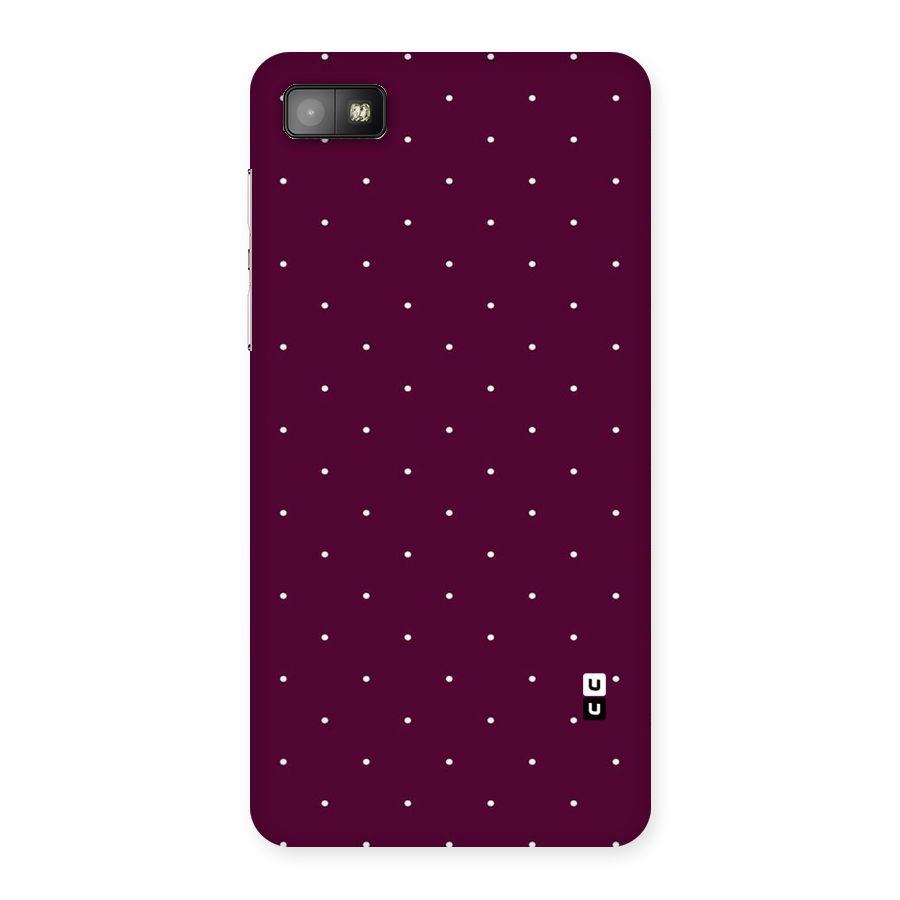 Purple Polka Back Case for Blackberry Z10