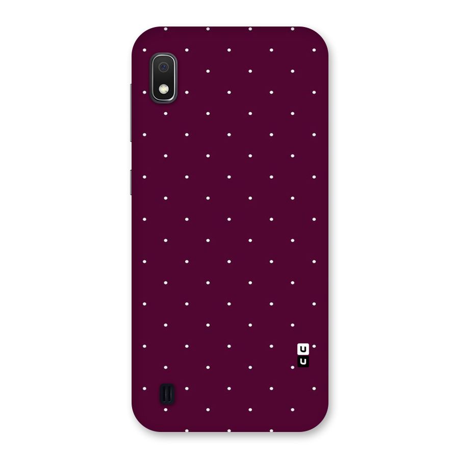 Purple Polka Back Case for Galaxy A10