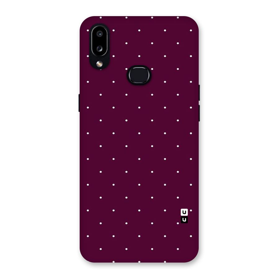 Purple Polka Back Case for Galaxy A10s