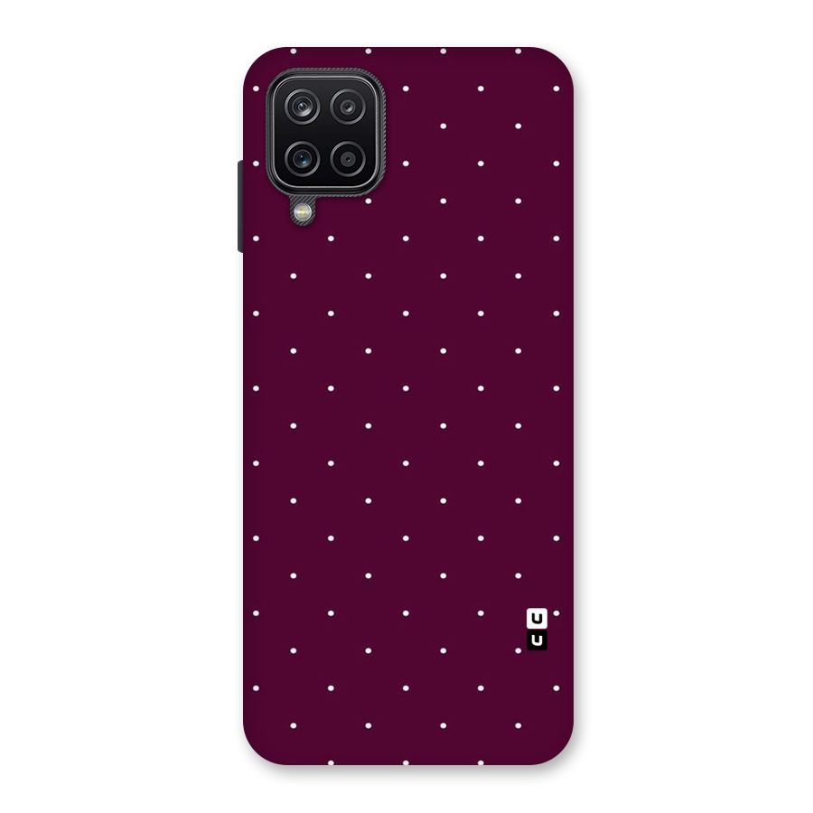 Purple Polka Back Case for Galaxy A12