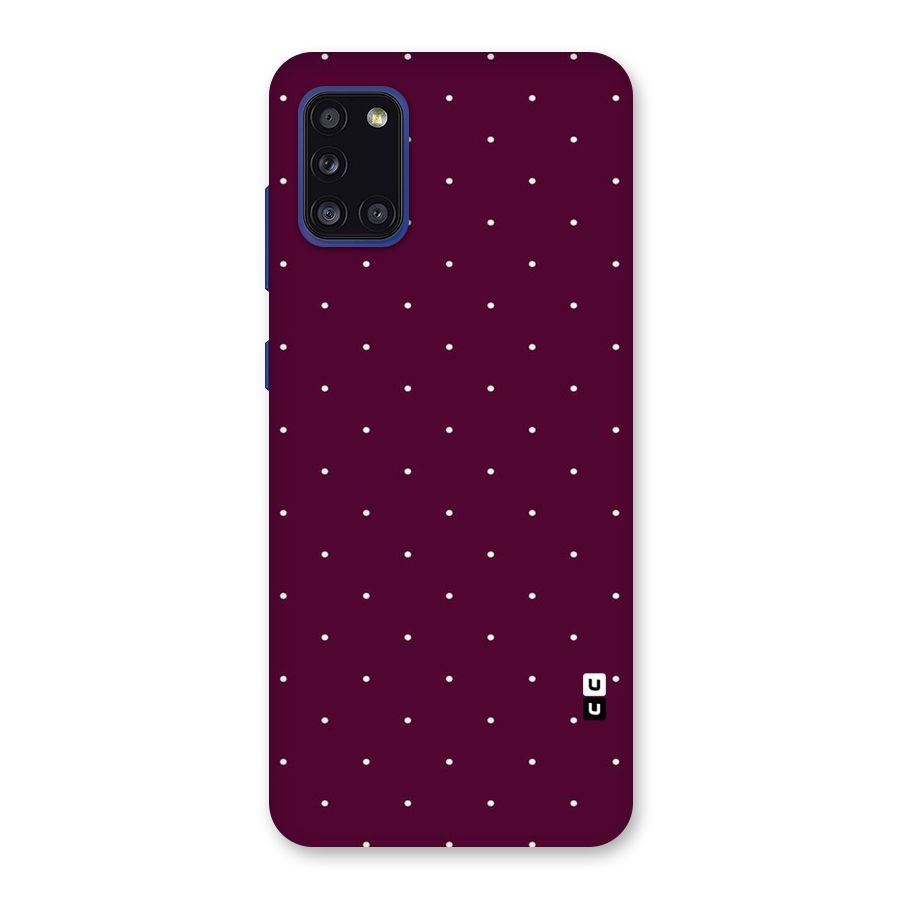 Purple Polka Back Case for Galaxy A31