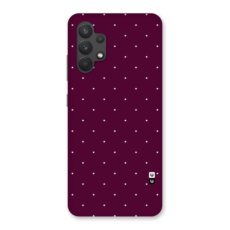 Purple Polka Back Case for Galaxy A32