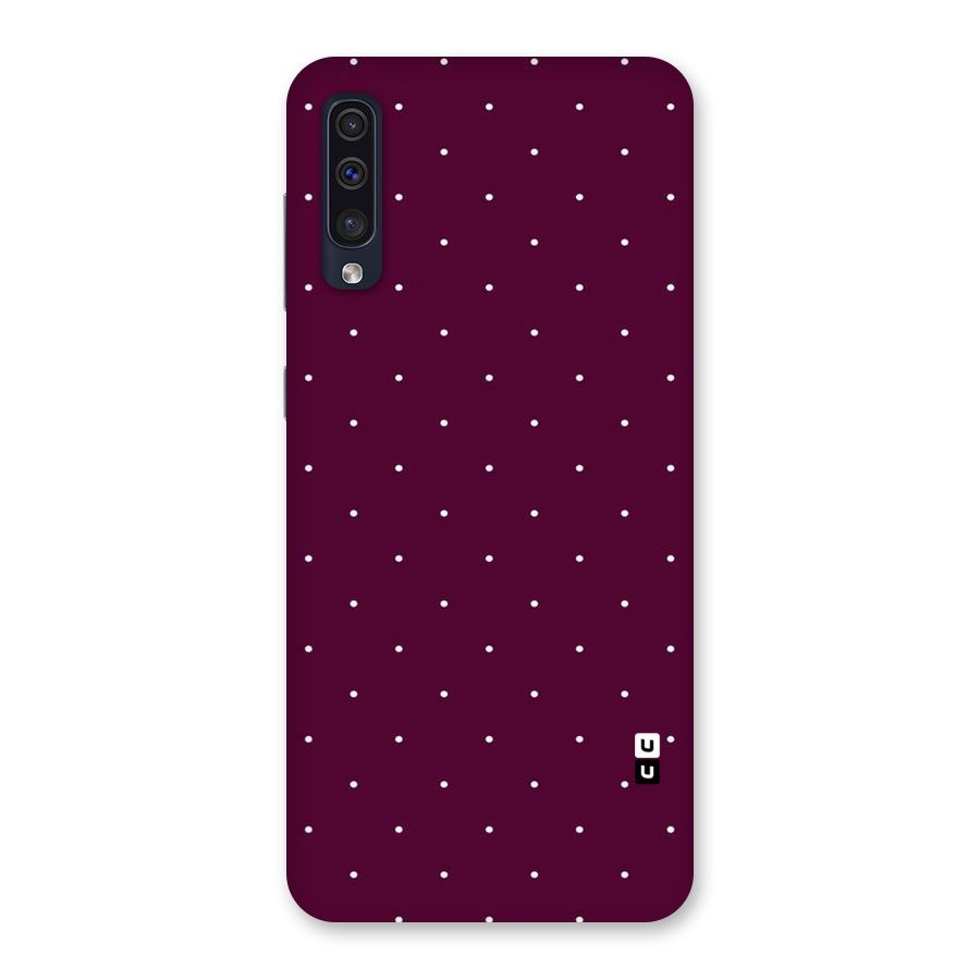 Purple Polka Back Case for Galaxy A50s