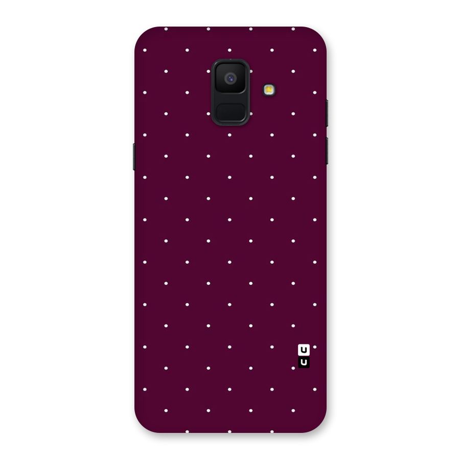 Purple Polka Back Case for Galaxy A6 (2018)