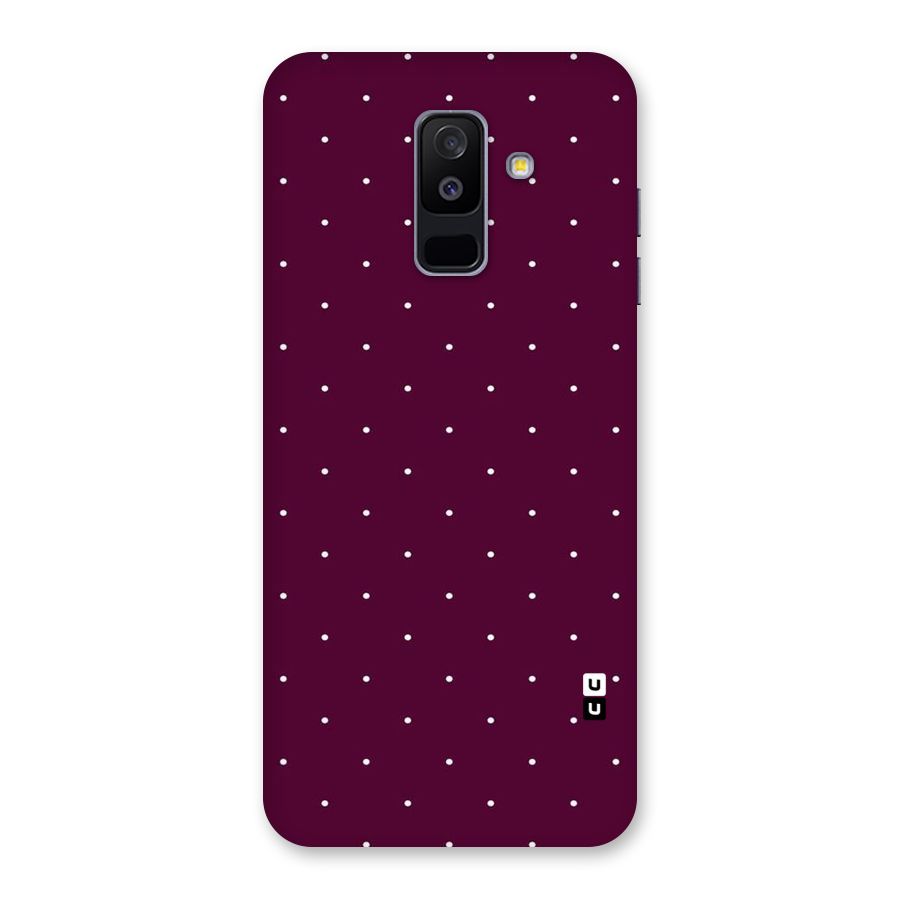 Purple Polka Back Case for Galaxy A6 Plus