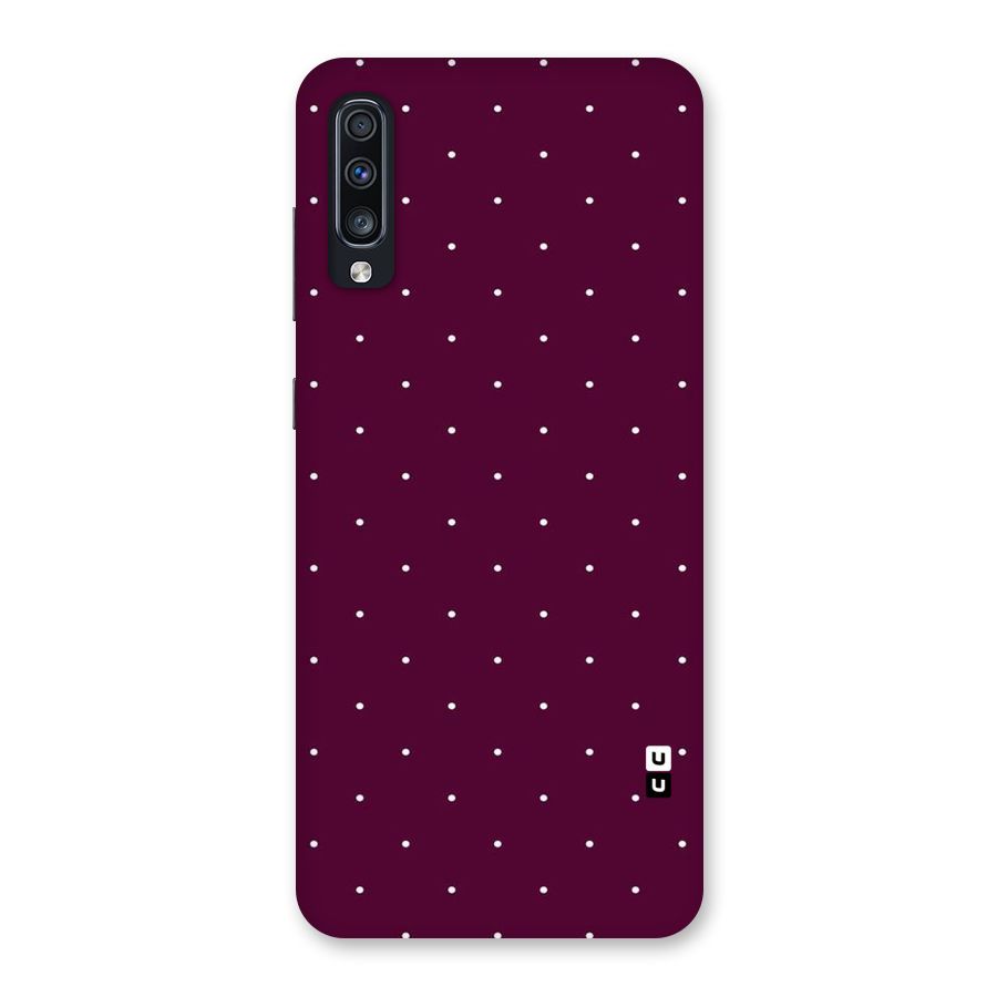 Purple Polka Back Case for Galaxy A70s