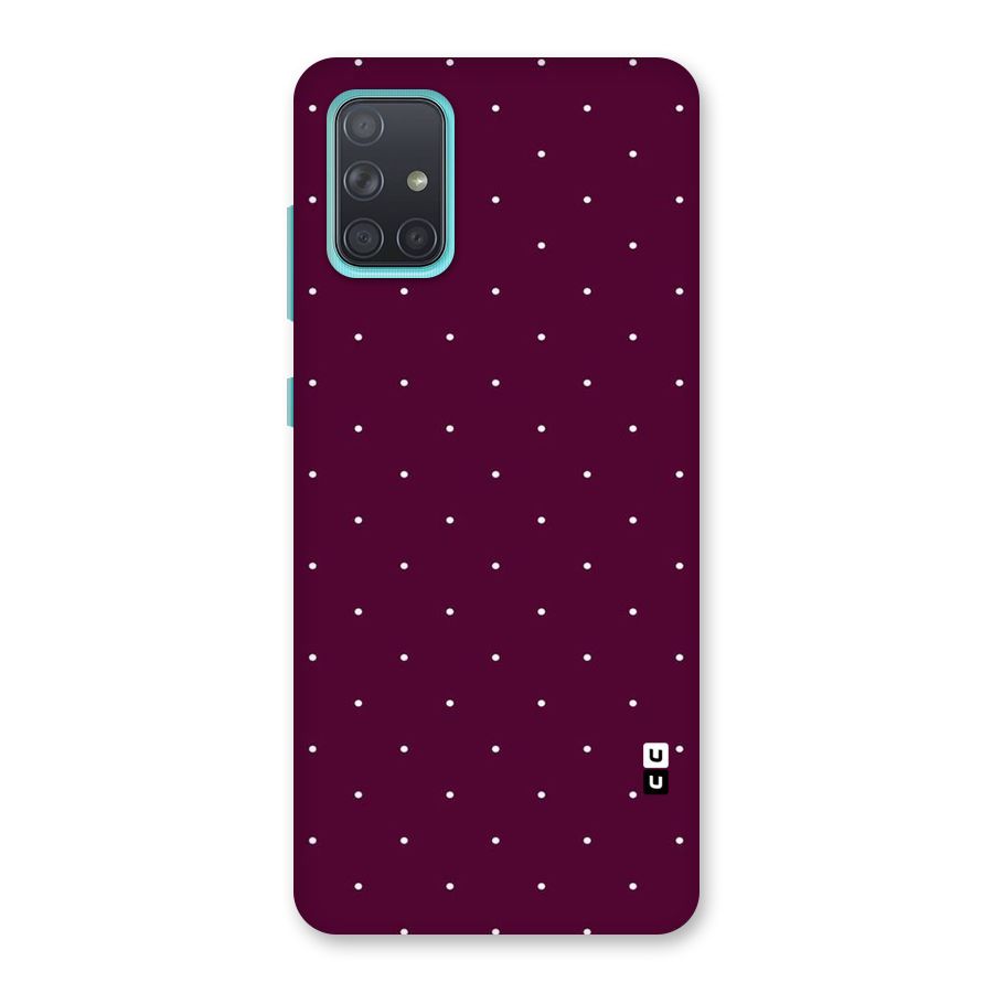 Purple Polka Back Case for Galaxy A71