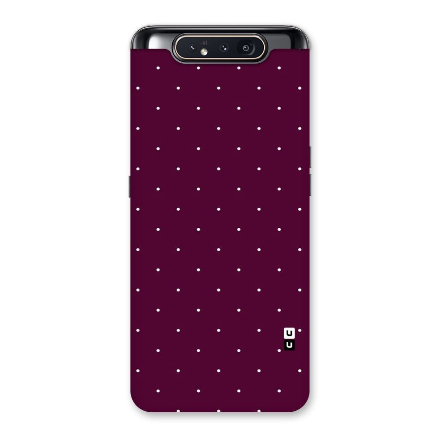 Purple Polka Back Case for Galaxy A80