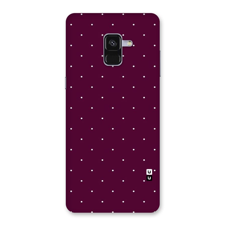 Purple Polka Back Case for Galaxy A8 Plus