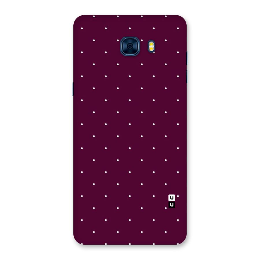 Purple Polka Back Case for Galaxy C7 Pro