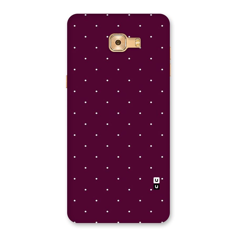 Purple Polka Back Case for Galaxy C9 Pro