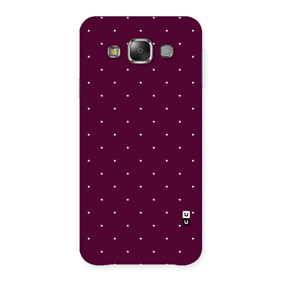 Purple Polka Back Case for Galaxy E7