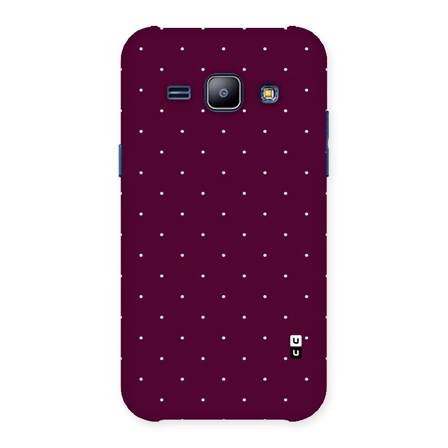 Purple Polka Back Case for Galaxy J1
