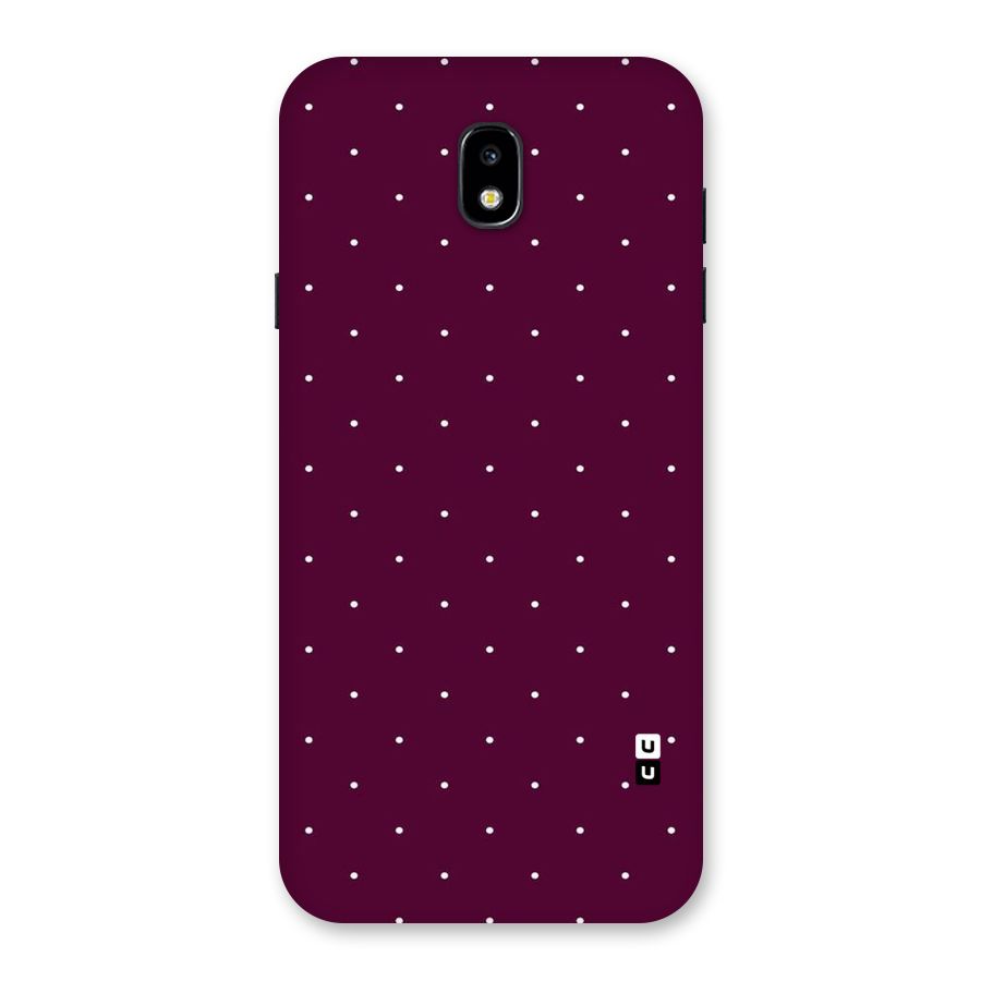 Purple Polka Back Case for Galaxy J7 Pro