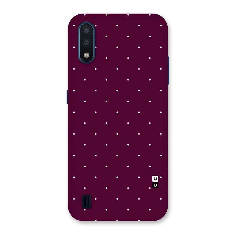 Purple Polka Back Case for Galaxy M01