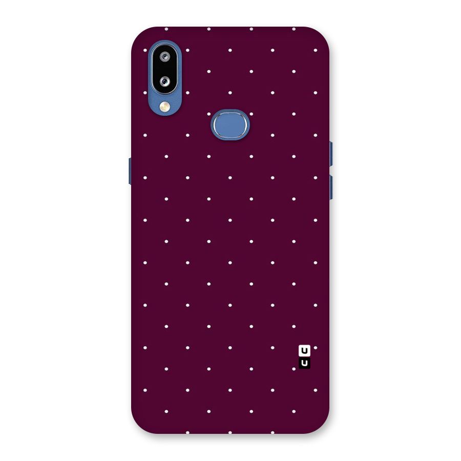 Purple Polka Back Case for Galaxy M01s