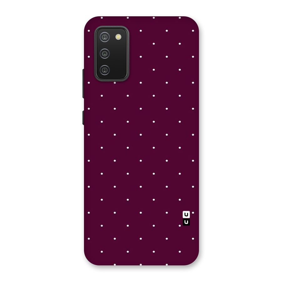 Purple Polka Back Case for Galaxy M02s