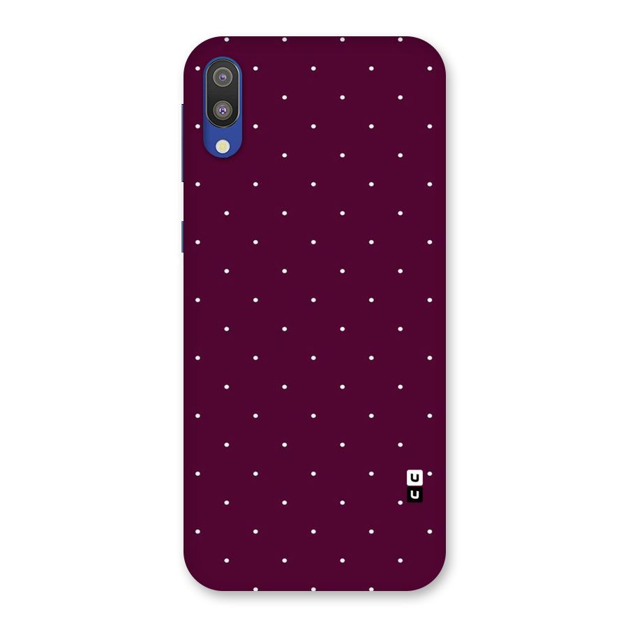Purple Polka Back Case for Galaxy M10
