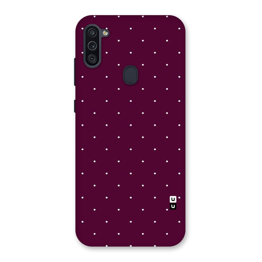 Purple Polka Back Case for Galaxy M11