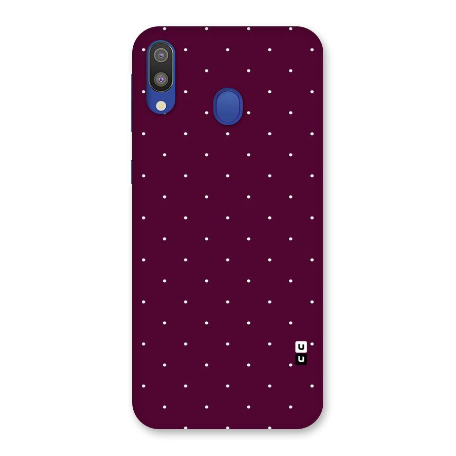 Purple Polka Back Case for Galaxy M20