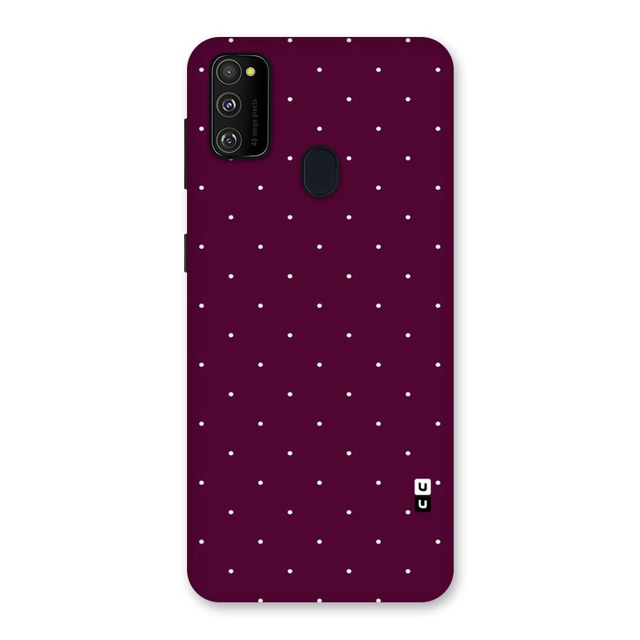 Purple Polka Back Case for Galaxy M21