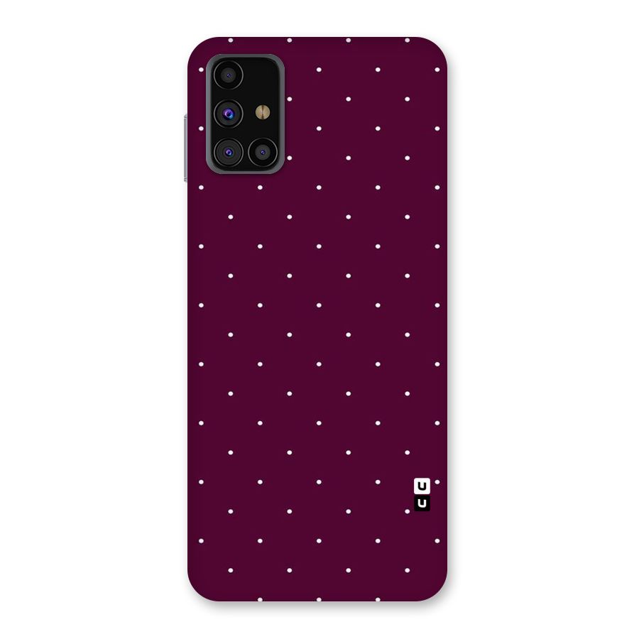 Purple Polka Back Case for Galaxy M31s