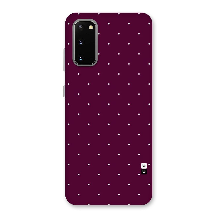 Purple Polka Back Case for Galaxy S20