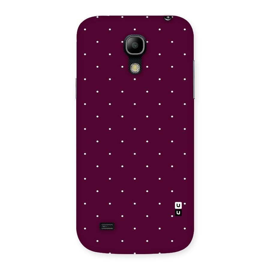 Purple Polka Back Case for Galaxy S4 Mini