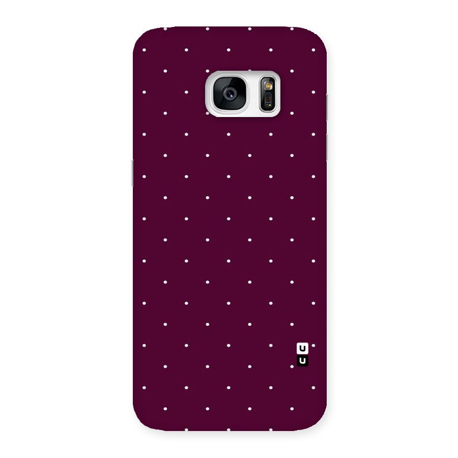 Purple Polka Back Case for Galaxy S7 Edge