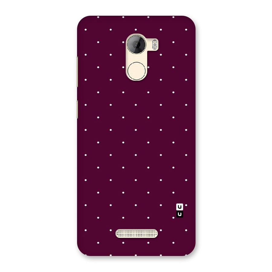 Purple Polka Back Case for Gionee A1 LIte