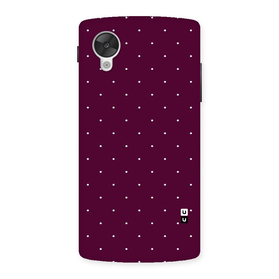 Purple Polka Back Case for Google Nexsus 5