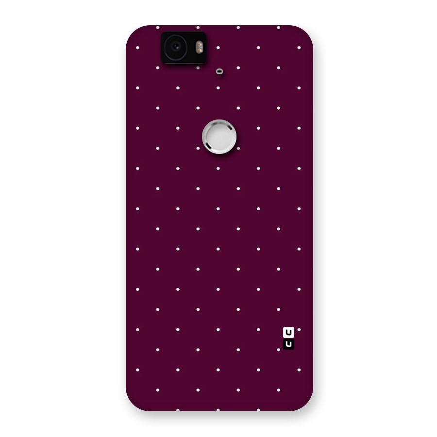 Purple Polka Back Case for Google Nexus-6P