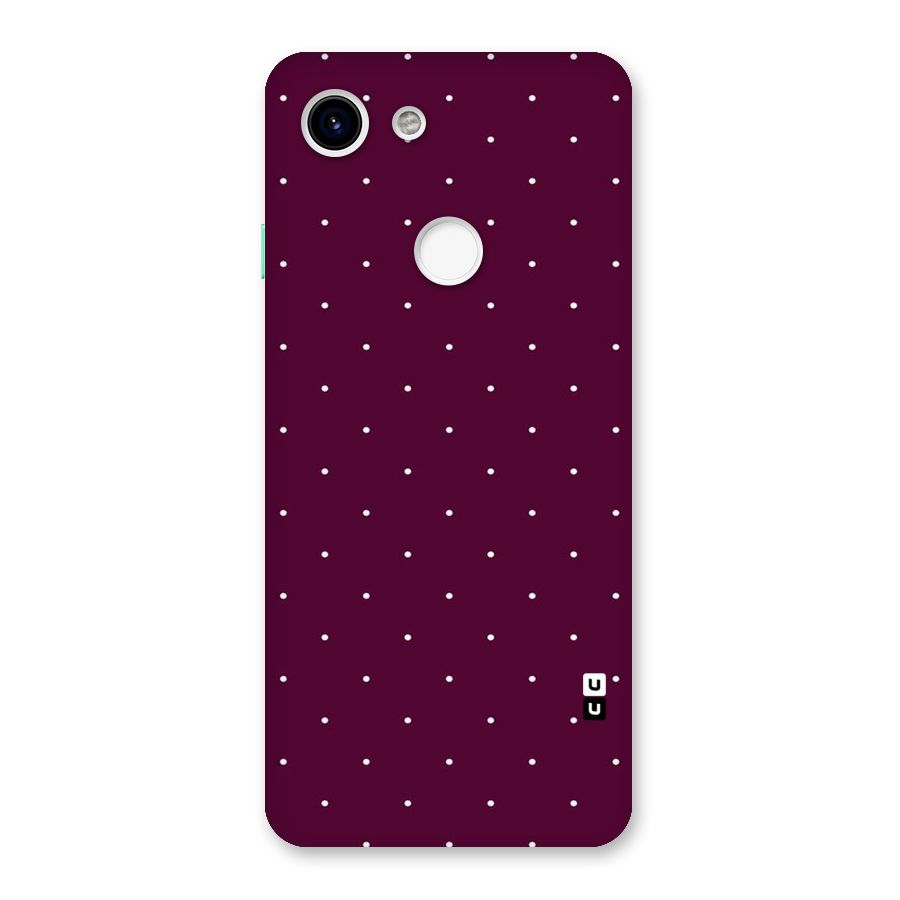 Purple Polka Back Case for Google Pixel 3