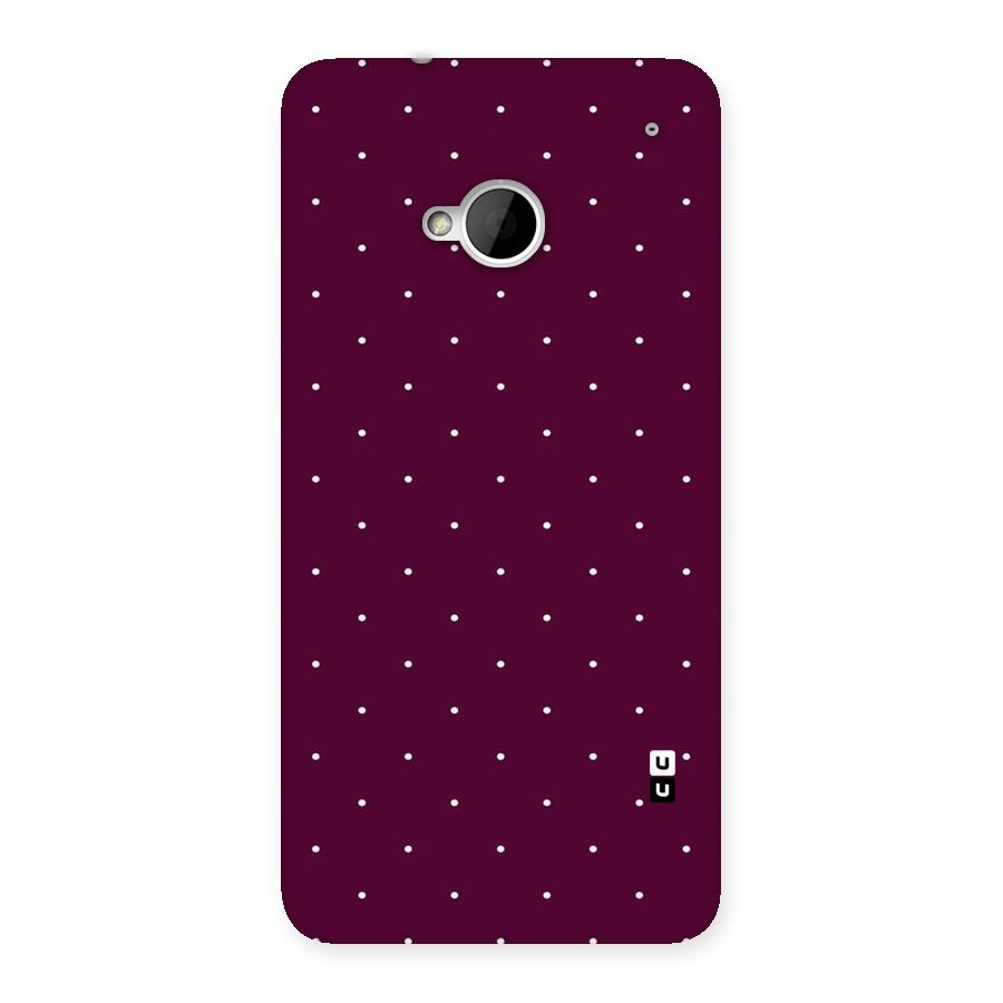 Purple Polka Back Case for HTC One M7