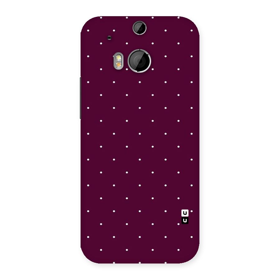 Purple Polka Back Case for HTC One M8