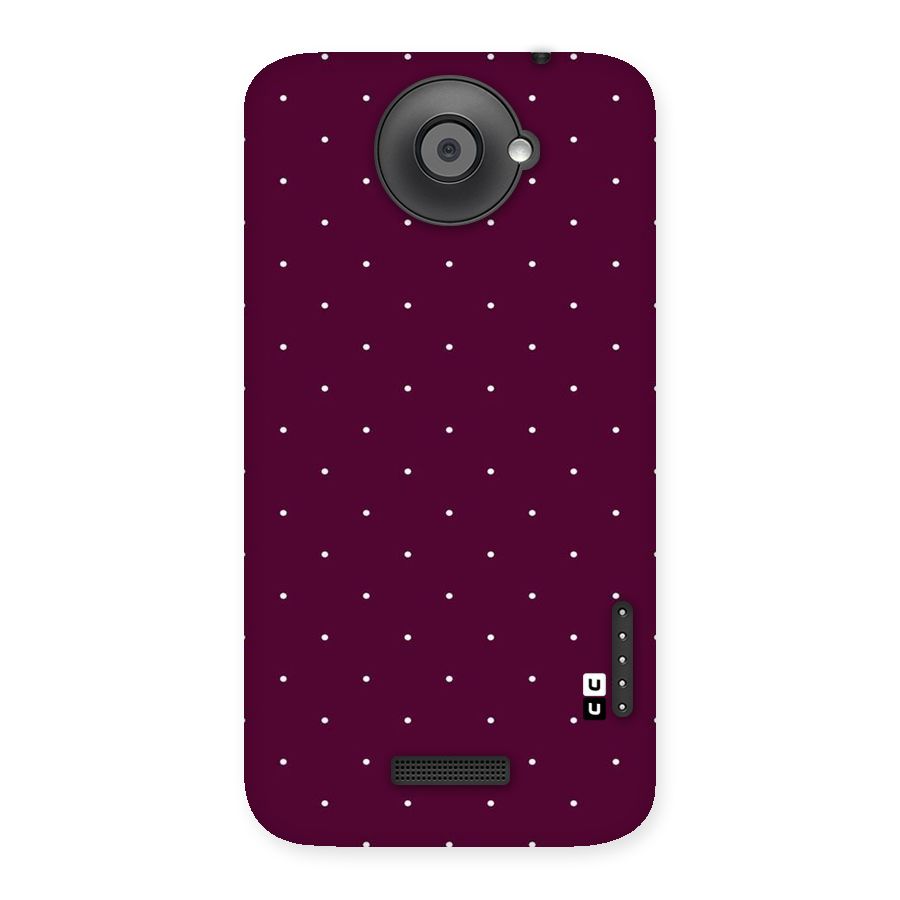 Purple Polka Back Case for HTC One X
