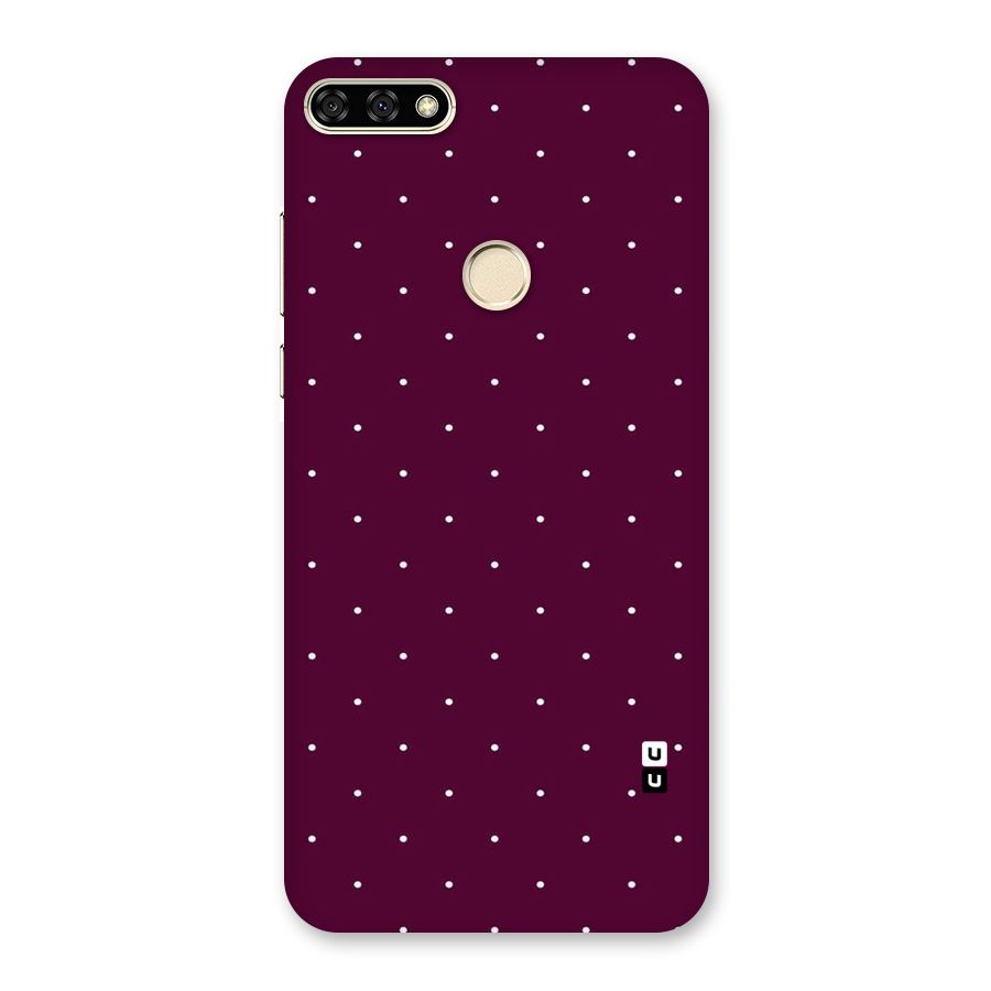 Purple Polka Back Case for Honor 7A